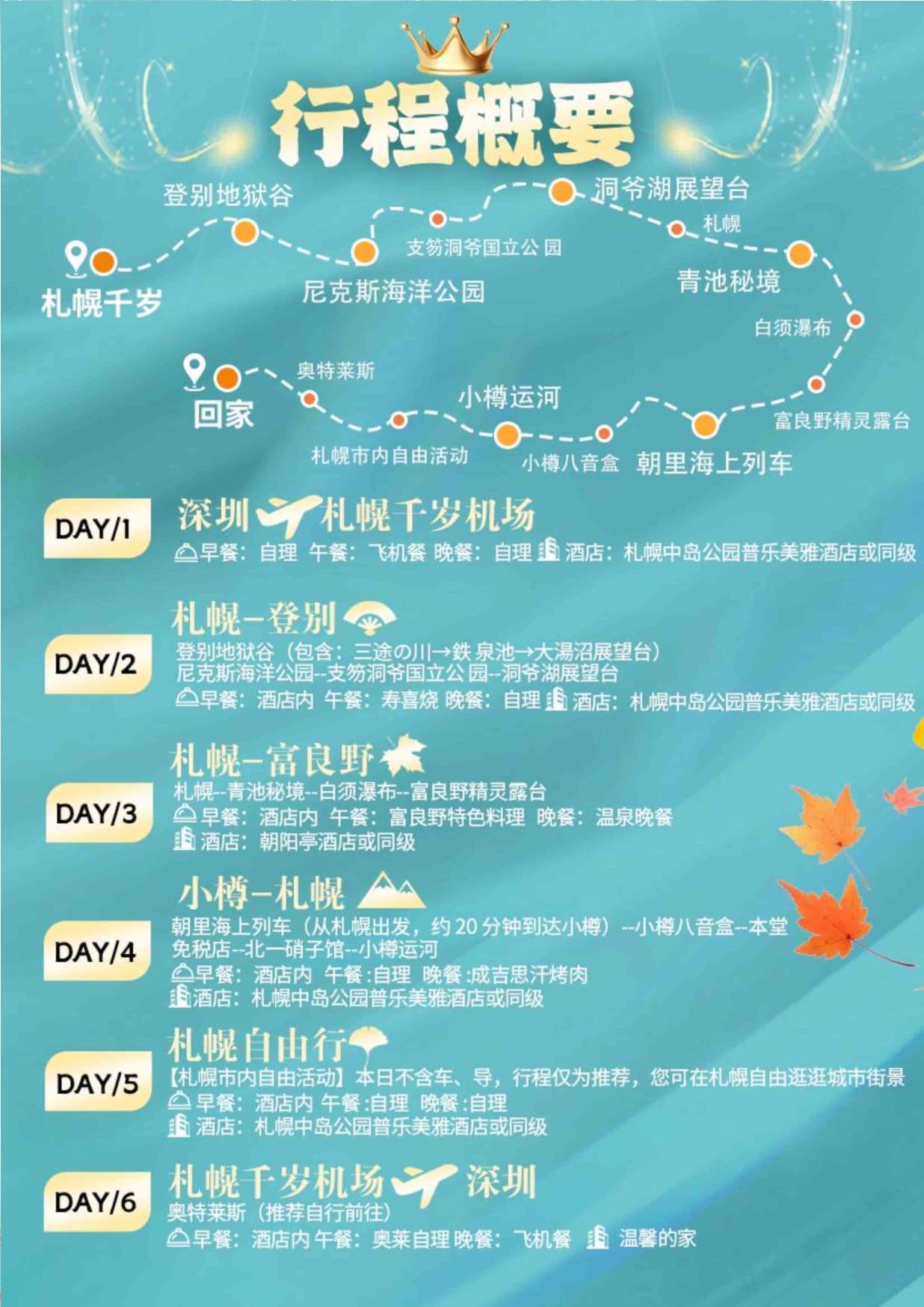2_10-11月ZH深圳北海道【北海道 秋日巡礼】日本6天半自助游